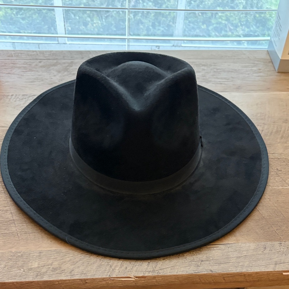 Summit Hats Black Wide-Brim Hat